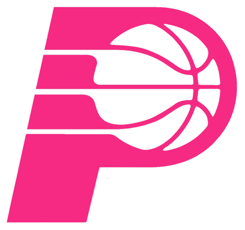 Indiana Pacers HOT PINK Team Logo Premium DieCut Vinyl Decal PICK SIZE
