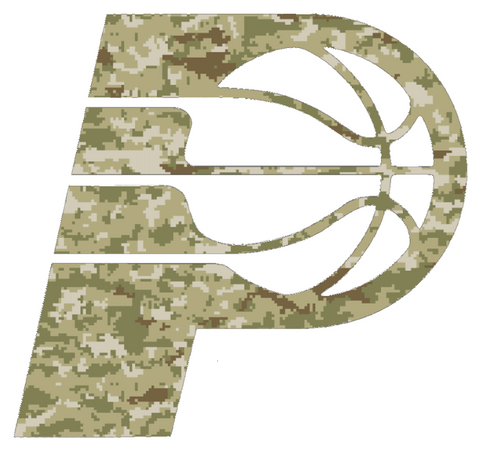 Indiana Pacers Salute to Service Camouflage Camo Vinyl Decal PICK SIZE