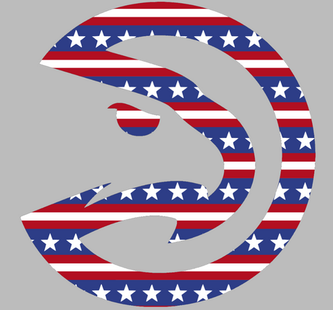 Atlanta Hawks Stars & Stripes USA American Flag Premium DieCut Vinyl Decal PICK SIZE
