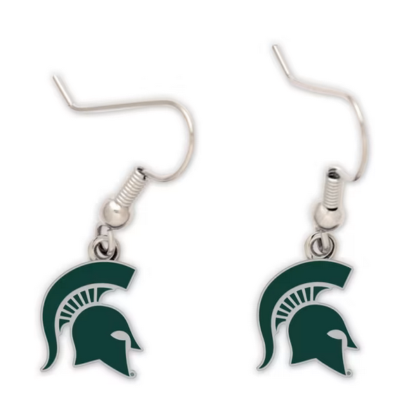 Michigan State Spartans Mascot NCAA Womens Dangle Earrings