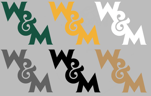William and Mary Tribe W&M Logo Premium DieCut Vinyl Decal PICK COLOR & SIZE