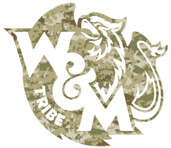 William and Mary Tribe Salute to Service Camouflage Camo Vinyl Decal PICK SIZE