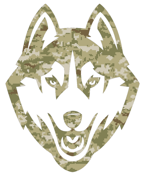 UConn Huskies Salute to Service Camouflage Camo Vinyl Decal PICK SIZE