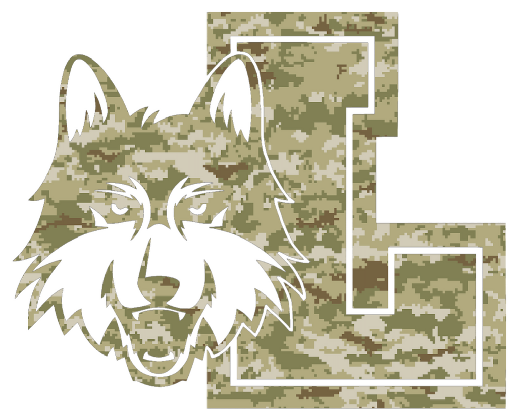 Loyola Chicago Ramblers Team Logo Salute to Service Camouflage Camo Vinyl Decal PICK SIZE