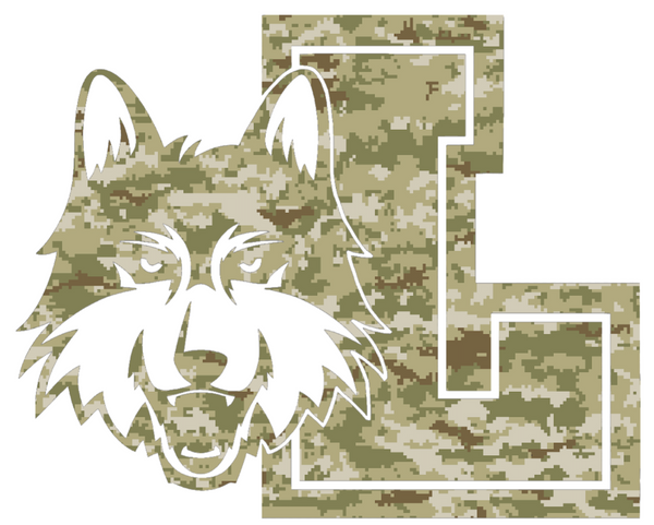 Loyola Chicago Ramblers Team Logo Salute to Service Camouflage Camo Vinyl Decal PICK SIZE