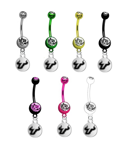 South Florida Bulls NCAA College Belly Button Navel Ring - Pick Your Color