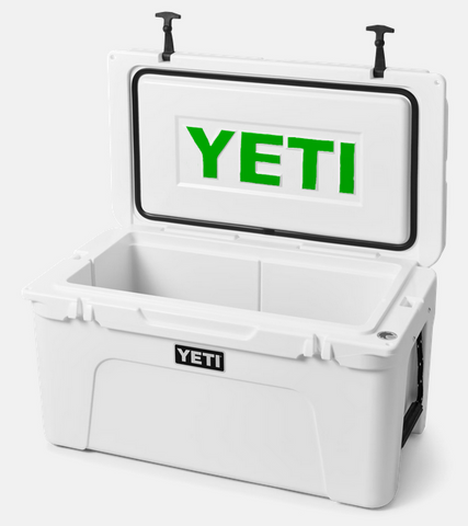 Lime Green Custom Precision Cut Inlay Decal for YETI Hard Coolers Tundra Roadie Haul