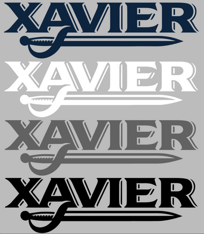 Xavier Musketeers Team Name Logo Premium DieCut Vinyl Decal PICK COLOR & SIZE