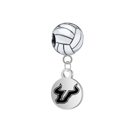 South Florida Bulls Volleyball Universal European Bracelet Charm