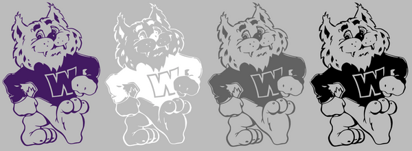 Weber State Wildcats Retro Throwback Logo Premium DieCut Vinyl Decal PICK COLOR & SIZE