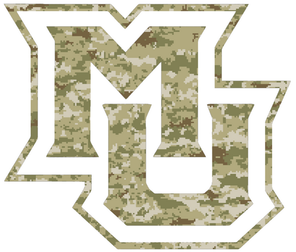 Marquette Golden Eagles Salute to Service Camouflage Camo Vinyl Decal PICK SIZE