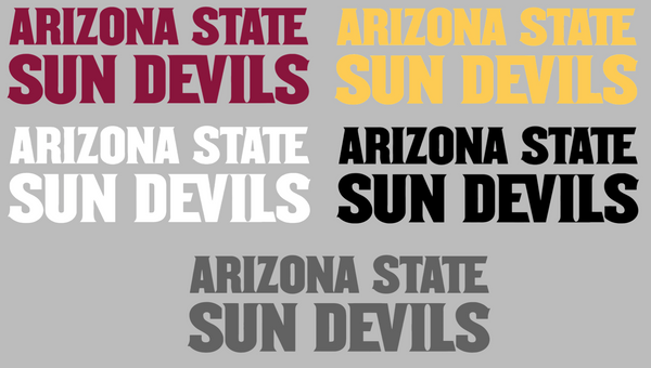 Arizona State Sun Devils Team Name Logo Premium DieCut Vinyl Decal PICK COLOR & SIZE