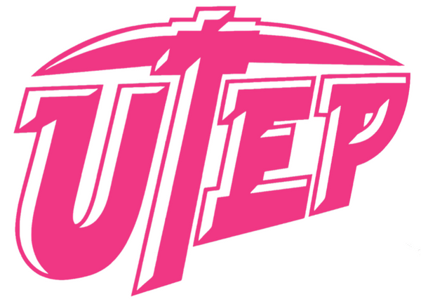 UTEP Miners HOT PINK Team Logo Premium DieCut Vinyl Decal PICK SIZE
