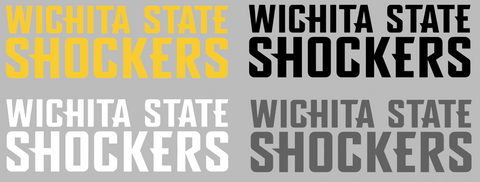 Wichita State Shockers Team Name Logo Premium DieCut Vinyl Decal PICK COLOR & SIZE