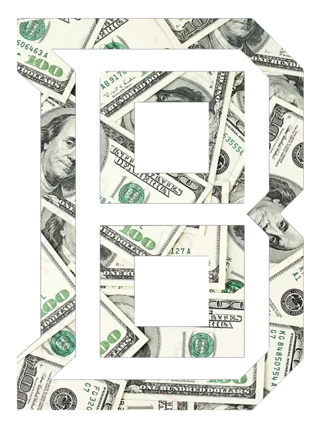 Bradley Braves Money Print Alternate B Logo Premium DieCut Vinyl Decal PICK SIZE