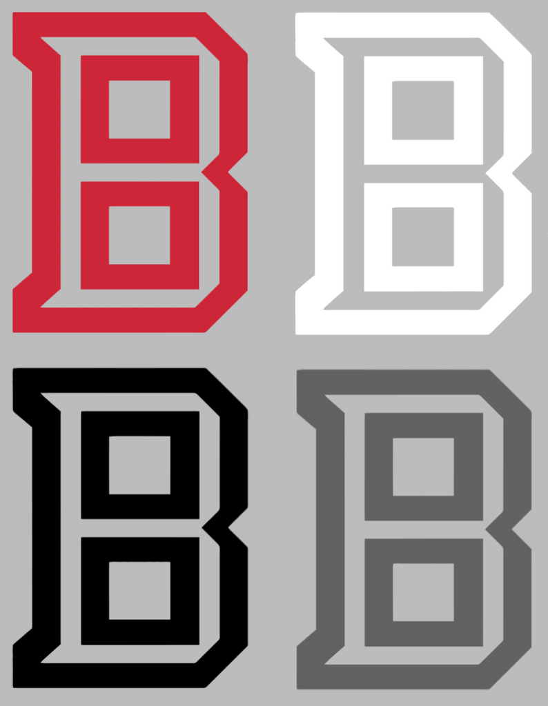 Bradley Braves Alternate B Logo Premium DieCut Vinyl Decal PICK COLOR & SIZE
