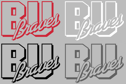 Bradley Braves Retro Throwback Logo Premium DieCut Vinyl Decal PICK COLOR & SIZE
