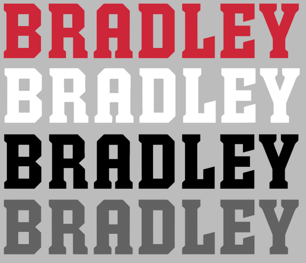 Bradley Braves Team Name Logo Premium DieCut Vinyl Decal PICK COLOR & SIZE