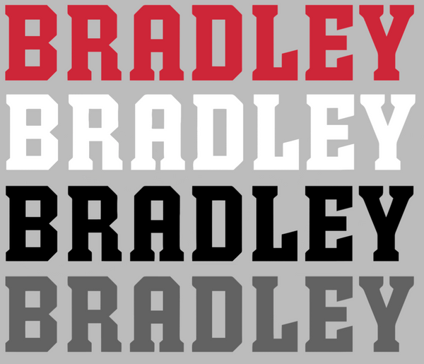 Bradley Braves Team Name Logo Premium DieCut Vinyl Decal PICK COLOR & SIZE