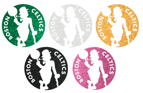 Boston Celtics Metallic Sparkle Logo Premium DieCut Vinyl Decal PICK COLOR & SIZE