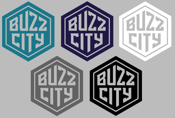 Charlotte Hornets Buzz City Logo Premium DieCut Vinyl Decal PICK COLOR & SIZE