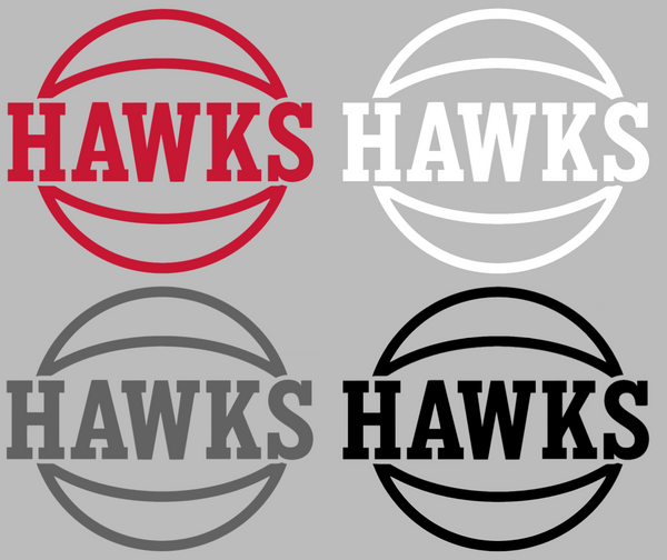 Atlanta Hawks Alternate HAWKS Logo Premium DieCut Vinyl Decal PICK COLOR & SIZE