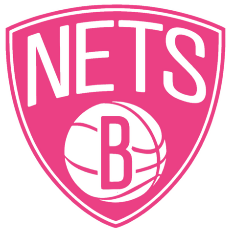 Brooklyn Nets Hot Pink Breast Cancer Awareness Premium DieCut Vinyl Decal PICK SIZE