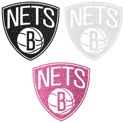 Brooklyn Nets Metallic Sparkle Logo Premium DieCut Vinyl Decal PICK COLOR & SIZE