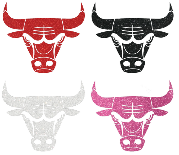 Chicago Bulls Metallic Sparkle Logo Premium DieCut Vinyl Decal PICK COLOR & SIZE