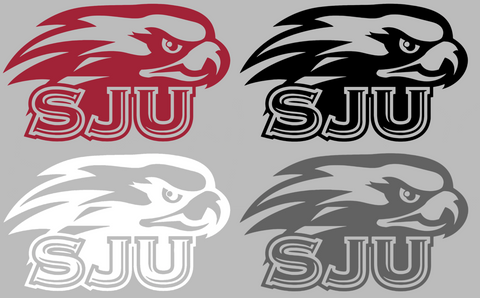 St Joseph Hawks SJU Logo Premium DieCut Vinyl Decal PICK COLOR & SIZE