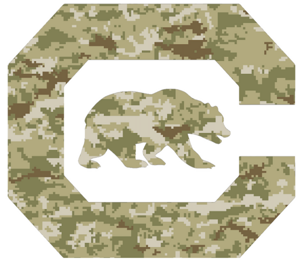 Cal California Bears Alternate Logo Salute to Service Camouflage Camo Vinyl Decal PICK SIZE