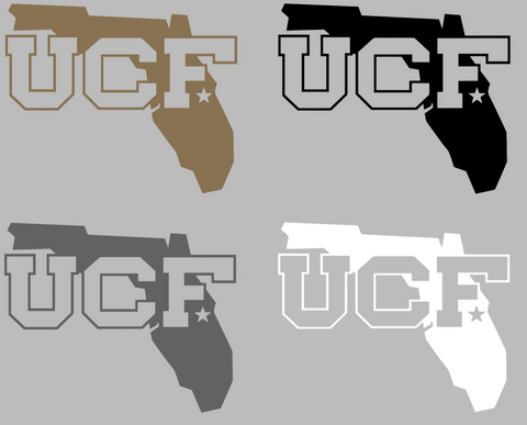 UCF Central Florida Knights Alternate State Logo Premium DieCut Vinyl Decal PICK COLOR & SIZE