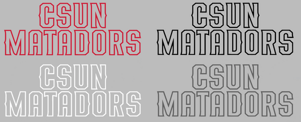 Cal State Northridge Matadors Team Name Logo Vinyl Decal PICK COLOR ...