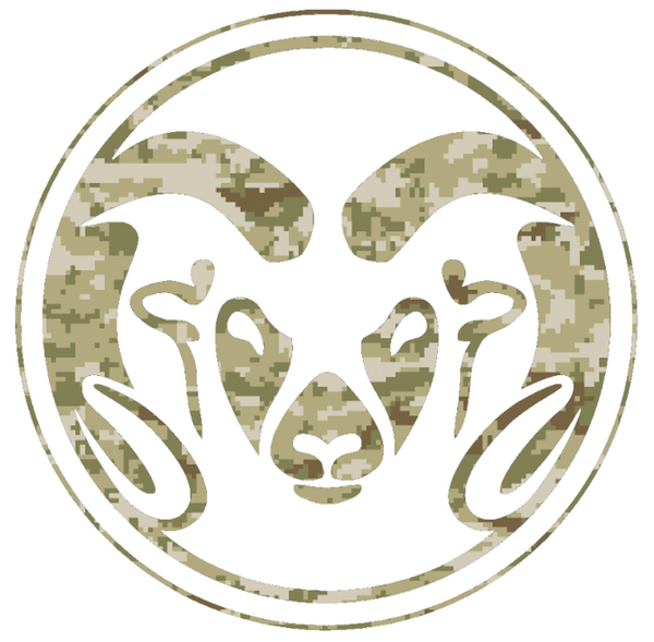 Colorado State Rams Salute to Service Camouflage Camo Vinyl Decal PICK SIZE