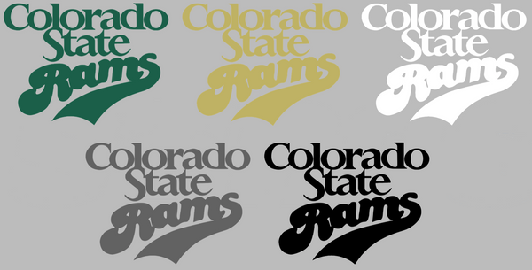 Colorado State Rams Retro Throwback Team Name Logo Premium DieCut Vinyl Decal PICK COLOR & SIZE