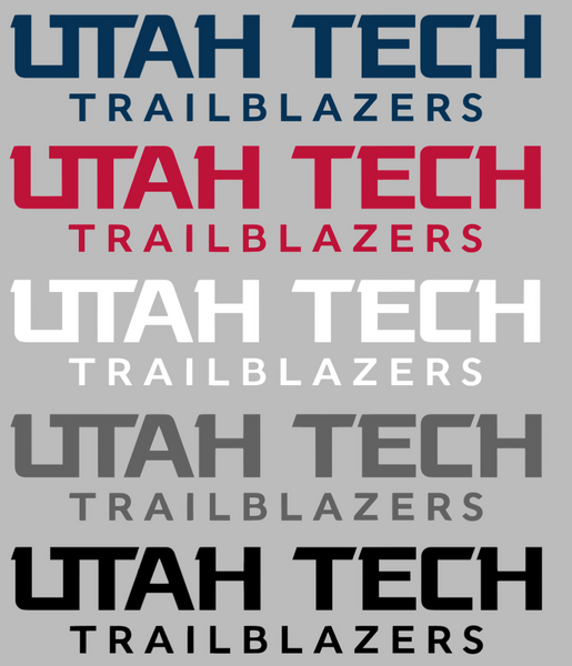 Utah Tech Trailblazers Team Name Logo Premium DieCut Vinyl Decal PICK COLOR & SIZE