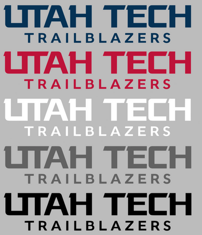 Utah Tech Trailblazers Team Name Logo Premium DieCut Vinyl Decal PICK COLOR & SIZE