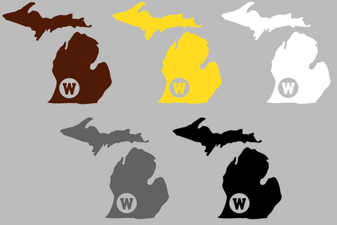 Western Michigan Broncos Alternate State Logo Premium DieCut Vinyl Decal PICK COLOR & SIZE