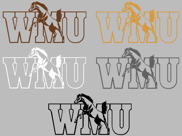 Western Michigan Broncos Retro Throwback WMU Logo Premium DieCut Vinyl Decal PICK COLOR & SIZE