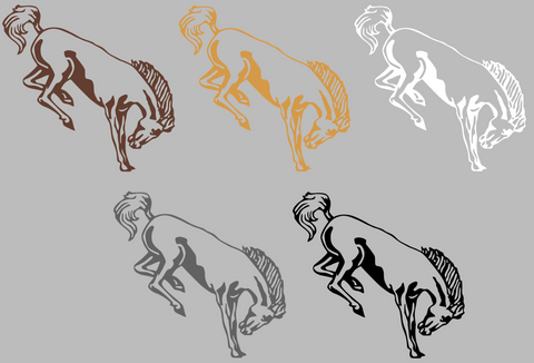 Western Michigan Broncos Retro Throwback Logo Premium DieCut Vinyl Decal PICK COLOR & SIZE