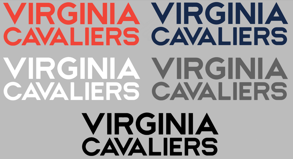Virginia Cavaliers Team Name Logo Premium DieCut Vinyl Decal PICK COLOR & SIZE