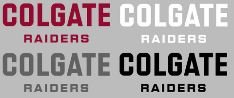 Colgate Raiders Team Name Logo Premium DieCut Vinyl Decal PICK COLOR & SIZE
