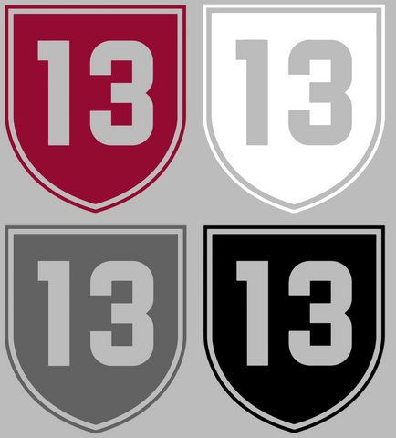 Colgate Raiders Lucky 13 Logo Premium DieCut Vinyl Decal PICK COLOR & SIZE