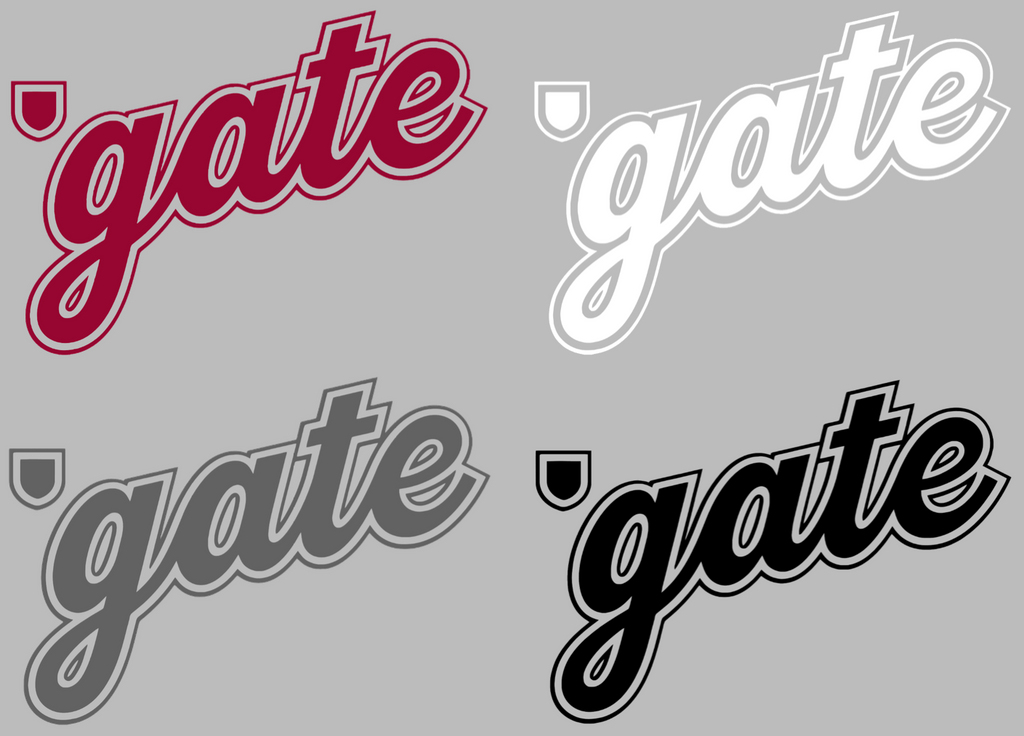 Colgate Raiders Team Gate Script Logo Premium DieCut Vinyl Decal PICK COLOR & SIZE