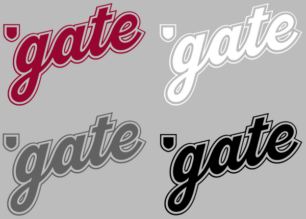 Colgate Raiders Team Gate Script Logo Premium DieCut Vinyl Decal PICK COLOR & SIZE