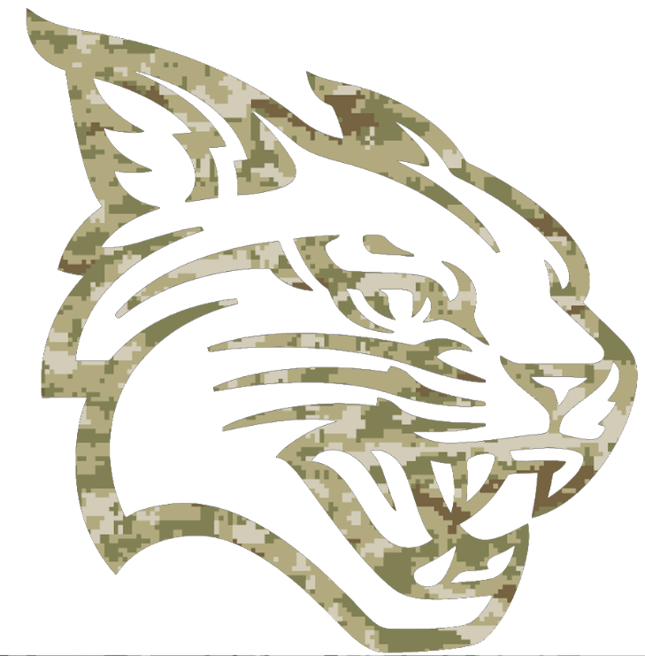 Davidson Wildcats Team Logo Salute to Service Camouflage Camo Vinyl Decal PICK SIZE