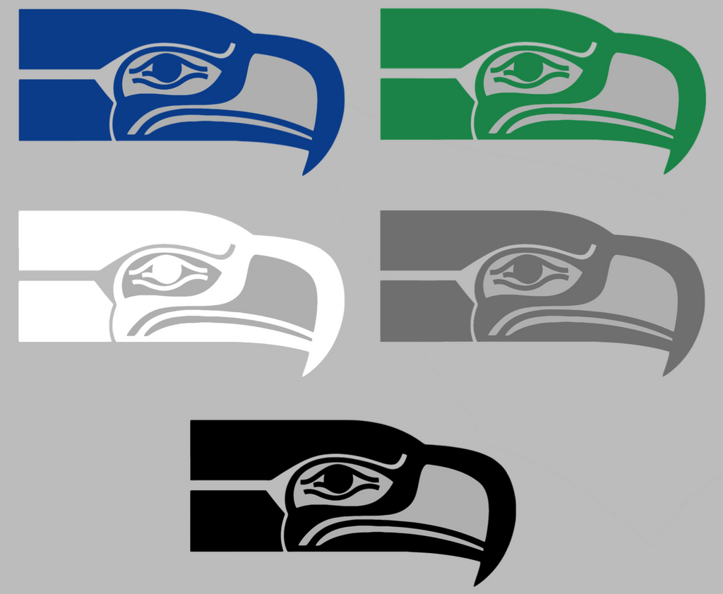 Seattle Seahawks Retro Throwback Logo Premium DieCut Vinyl Decal PICK COLOR & SIZE