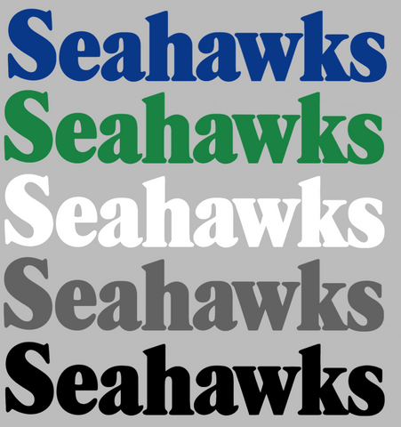 Seattle Seahawks Retro Throwback Team Name Logo Premium DieCut Vinyl Decal PICK COLOR & SIZE