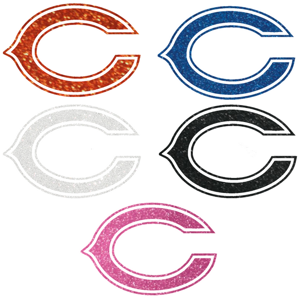 Chicago Bears Metallic Sparkle Team Logo Premium DieCut Vinyl Decal PICK COLOR & SIZE