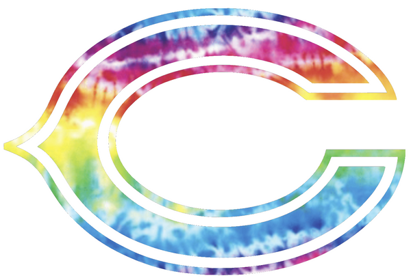 Chicago Bears Crucial Catch Cancer Team Logo Tie Dye Vinyl Decal PICK SIZE